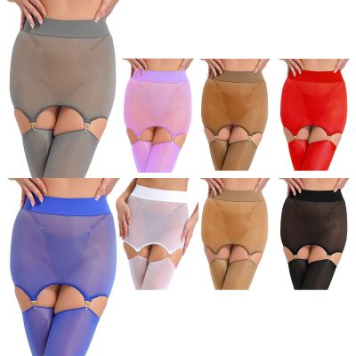 Womens Bodystockings Dating Night Lingerie Stretchy Thigh-High Stockings Nylon